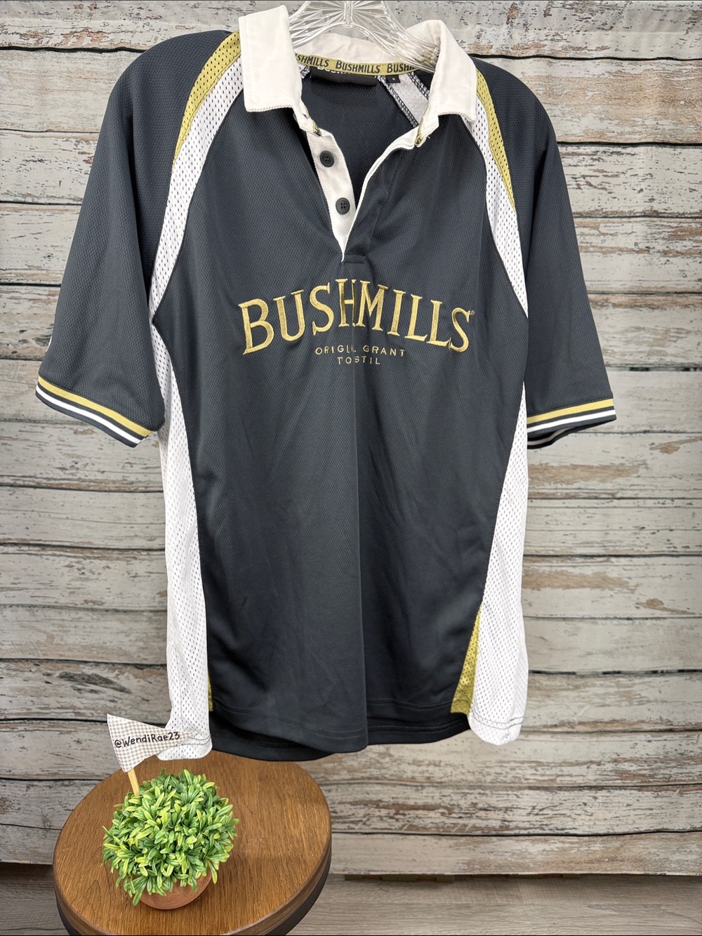 Bushmills Grain Distillery Black Polo Men’s S